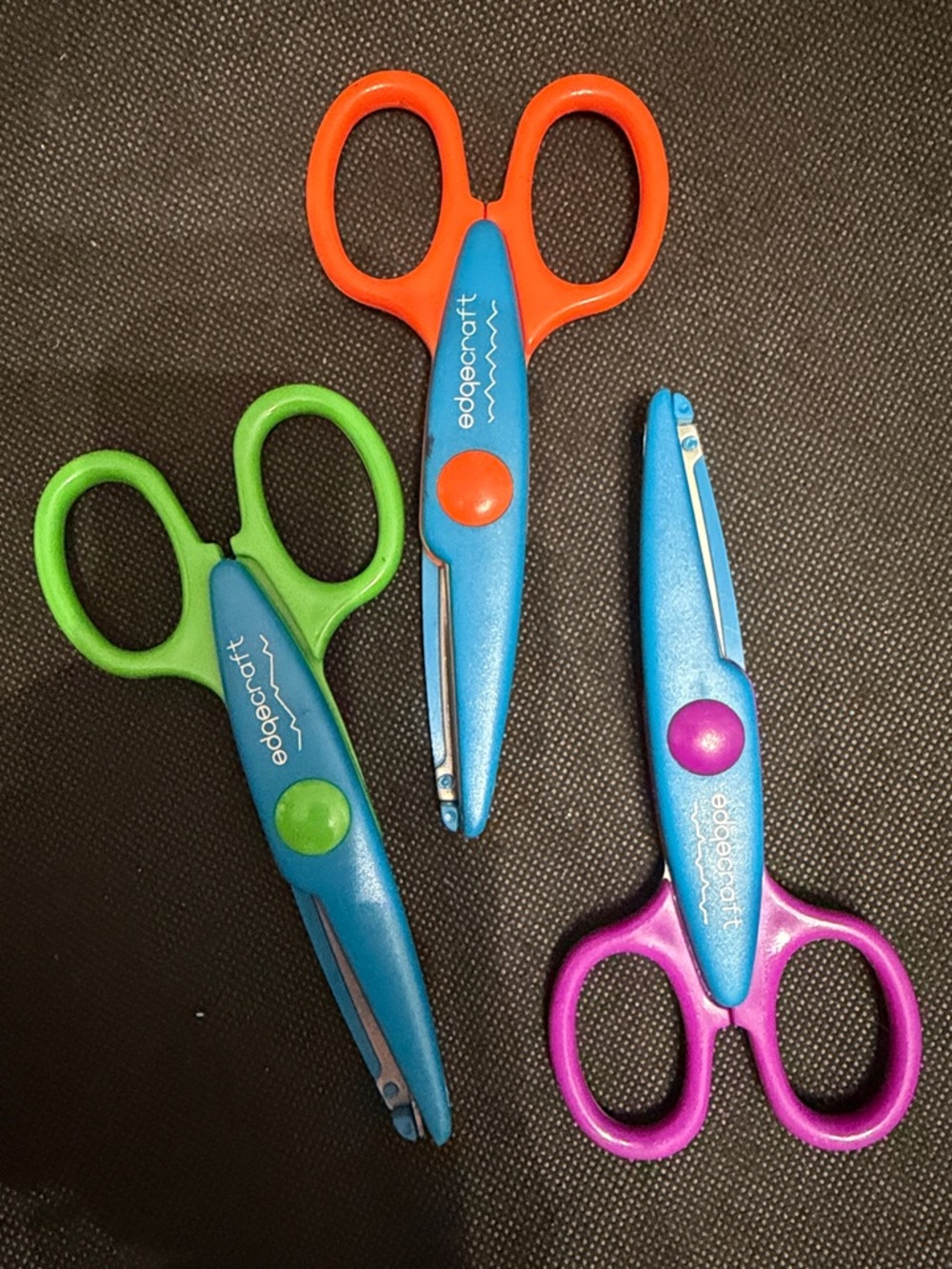 Decretive edge crafting scissors
 - set of 3